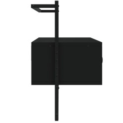 Meuble TV mural noir 100,5x30x51 cm bois d'ingénierie 