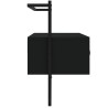 Meuble TV mural noir 100,5x30x51 cm bois d'ingénierie 