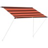 Auvent rétractable 100x150 cm Orange et marron 