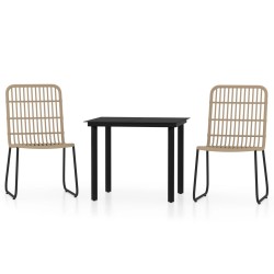 Ensemble à manger de jardin 3 pcs Chêne 