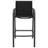 Chaises de bar de jardin lot de 4 Noir Textilène 