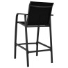 Chaises de bar de jardin lot de 4 Noir Textilène 