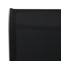 Chaises de bar de jardin lot de 4 Noir Textilène 
