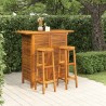 Ensemble de bar de jardin 3 pcs Bois d'acacia solide 