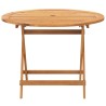 Ensemble à manger de jardin 5 pcs beige tissu et bois massif 