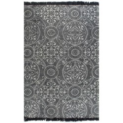 Tapis Kilim Coton 120 x 180 cm avec motif Gris 