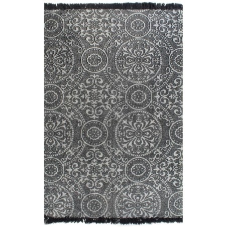 Tapis Kilim Coton 120 x 180 cm avec motif Gris 