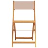 Ensemble à manger de jardin 5 pcs taupe tissu et bois massif 