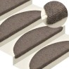 Tapis autoadhésifs de marches 10 pcs Crème 65x21x4cm Aiguilleté 