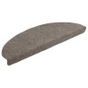 Tapis autoadhésifs de marches 10 pcs Crème 65x21x4cm Aiguilleté 