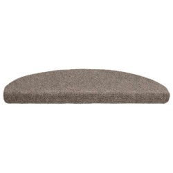 Tapis autoadhésifs de marches 10 pcs Crème 65x21x4cm Aiguilleté 
