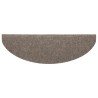 Tapis autoadhésifs de marches 10 pcs Crème 65x21x4cm Aiguilleté 