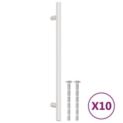 Poignées d'armoire 20 pcs argenté 192 mm acier inoxydable 