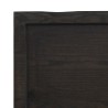 Comptoir de salle de bain marron foncé bois massif traité 