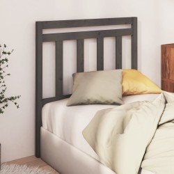 Tête de lit Gris 106x4x100 cm Bois massif de pin 