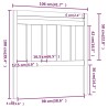Tête de lit Gris 106x4x100 cm Bois massif de pin 