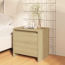 Table de chevet chêne sonoma 45x34x44,5 cm bois d'ingénierie 
