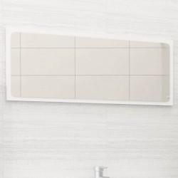 Miroir de salle de bain Blanc 90x1,5x37 cm Aggloméré 