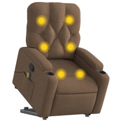 Fauteuil de massage inclinable Marron Tissu 