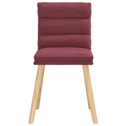 Chaises à manger lot de 6 rouge bordeaux tissu 