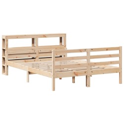 Cadre de lit avec tête de lit sans matelas blanc 160x200 cm 