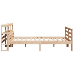Cadre de lit avec tête de lit sans matelas blanc 160x200 cm 