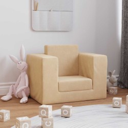 Canapé-lit pour enfants Crème Peluche douce 