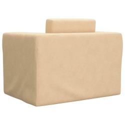 Canapé-lit pour enfants Crème Peluche douce 