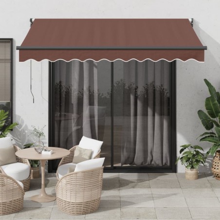 Auvent rétractable automatique marron 300x250 cm 