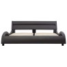Cadre de lit avec LED Gris Similicuir 160 x 200 cm    