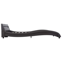 Cadre de lit avec LED Gris Similicuir 160 x 200 cm    