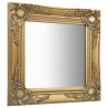 Miroir mural style baroque 40x40 cm Doré 