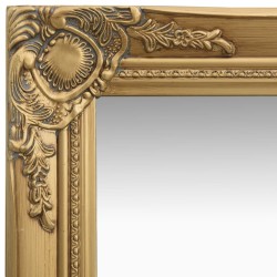 Miroir mural style baroque 40x40 cm Doré 