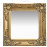 Miroir mural style baroque 40x40 cm Doré 