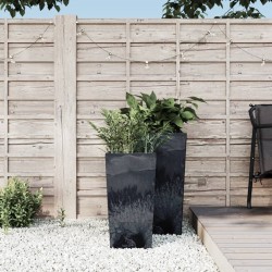 Jardinière et intérieur amovible anthracite PP aspect béton 