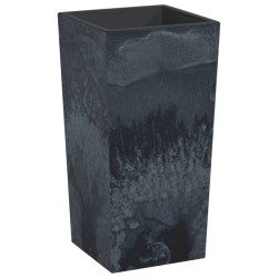 Jardinière et intérieur amovible anthracite PP aspect béton 