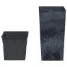 Jardinière et intérieur amovible anthracite PP aspect béton 