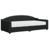Lit de jour avec matelas noir 90x200 cm tissu 