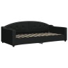 Lit de jour avec matelas noir 90x200 cm tissu 
