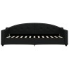 Lit de jour avec matelas noir 90x200 cm tissu 
