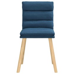 Chaises à manger lot de 6 bleu tissu 