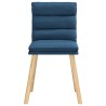 Chaises à manger lot de 6 bleu tissu 