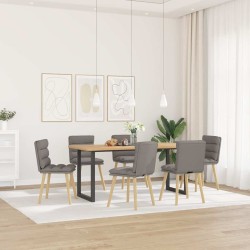 Chaises à manger lot de 6 taupe tissu 