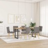 Chaises à manger lot de 6 taupe tissu 