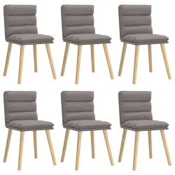 Chaises à manger lot de 6 taupe tissu 