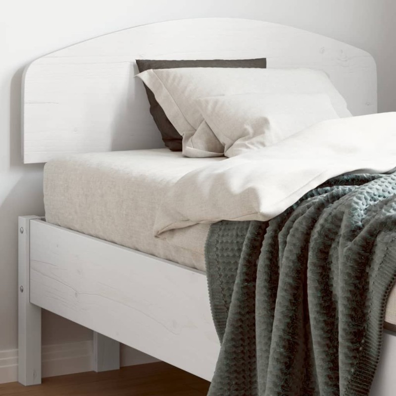 Tête de lit blanc 75 cm bois massif de pin Tête de lit blanc 75 cm bois massif de pin