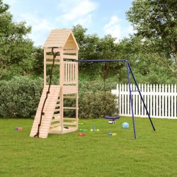 Aire de jeux d'extérieur bois de pin massif 