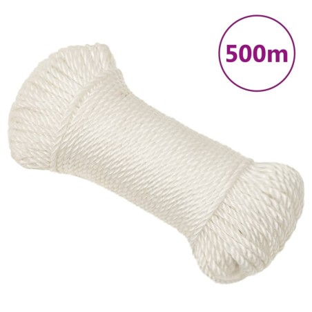 Corde de travail Blanc 3 mm 500 m polypropylène 