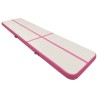 Tapis gonflable de gymnastique avec pompe 700x100x20cm PVC Rose 