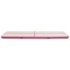 Tapis gonflable de gymnastique avec pompe 700x100x20cm PVC Rose 